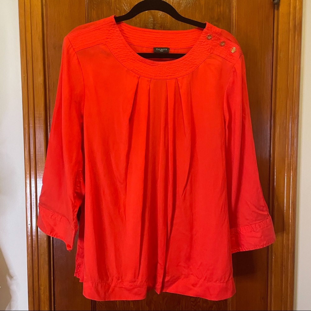 Talbots Orange Top Blouse Size 18w